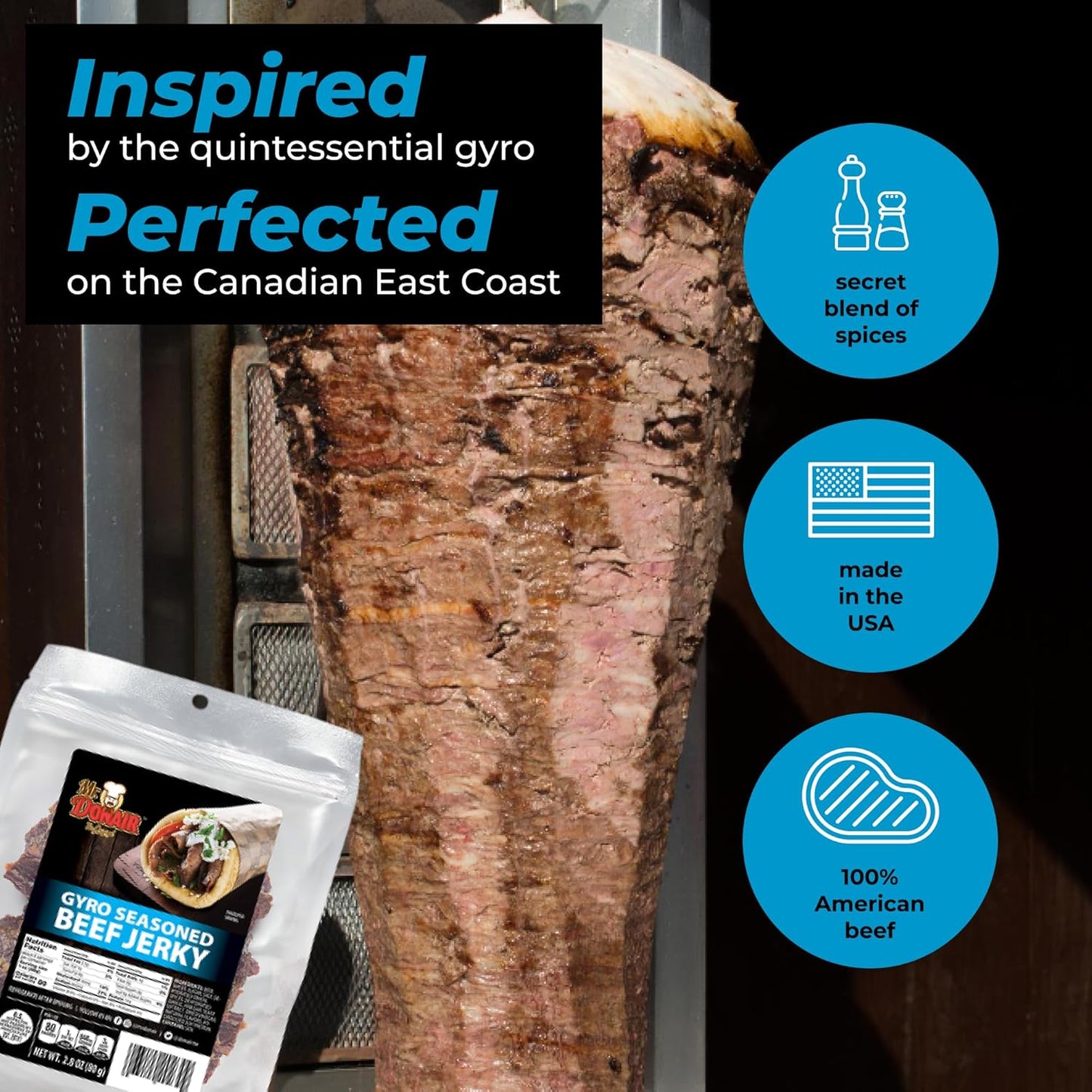 Mr. Donair Gyro Flavoured Beef Jerky