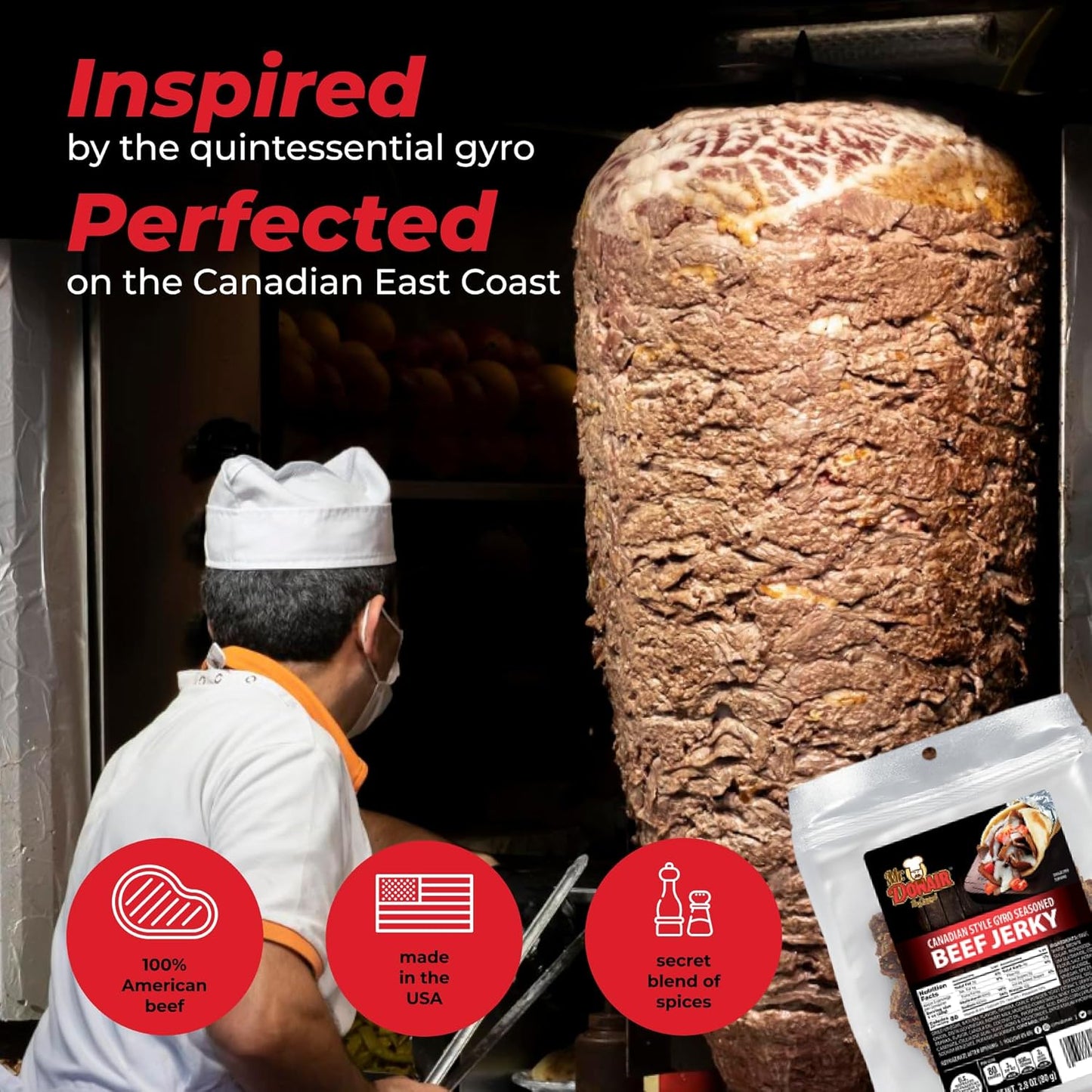 12-Pack Mr. Donair Canadian Style Flavoured Beef Jerky