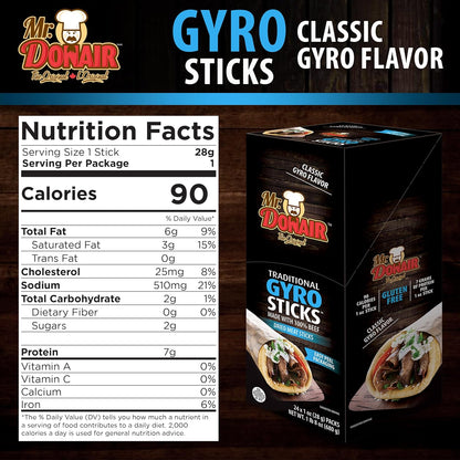24-Pack Mr. Donair Gyro Flavoured Beef Sticks